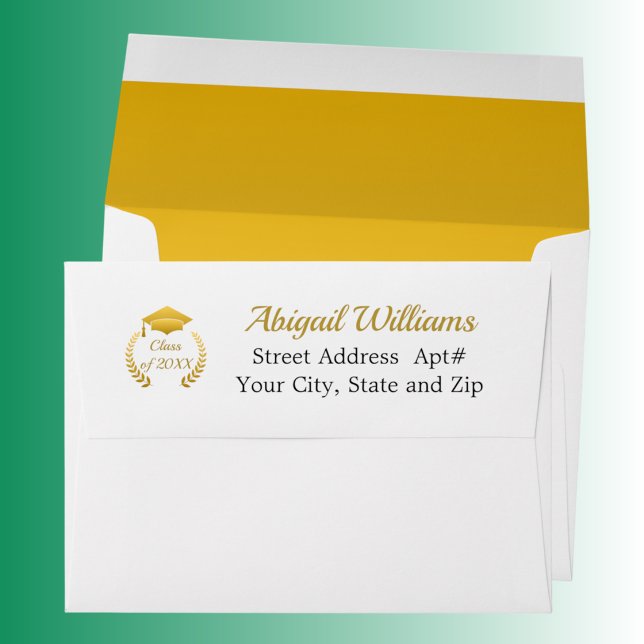 Gold Graduation Cap and Laurel Envelope (Creator Uploaded)