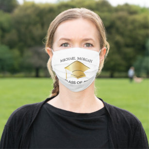 Gold Graduation Cap Class Of 2020 Adult Cloth Face Mask