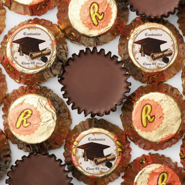 Gold Graduation Cap & Diploma Reese's Peanut Butter Cups (Assorted)