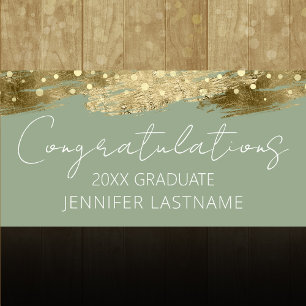 Gold Graduation Party Budget Banner