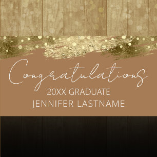 Gold Graduation Party Budget Banner