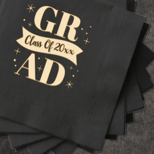 Gold Graduation Party Foil Napkins