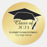 Luxury Gold Graduation Class Wax Seal Stickers | Zazzle