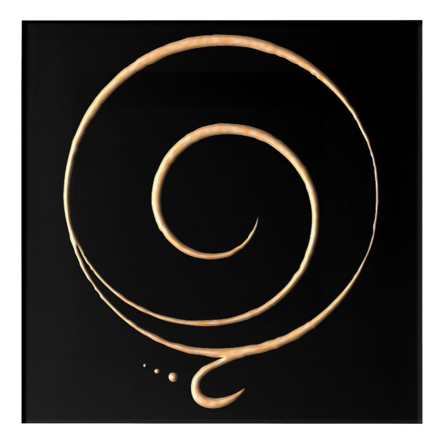 Gold Gratitude  Acrylic Print (Front)