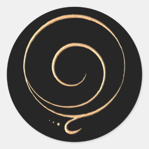 Gold Gratitude  Classic Round Sticker