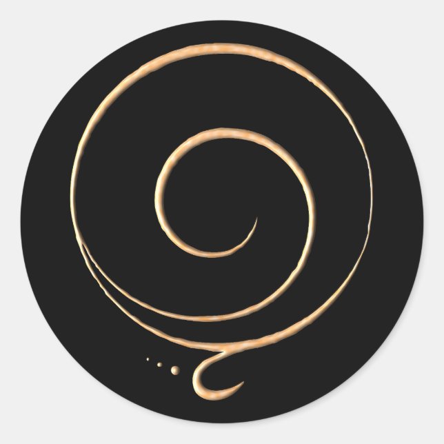 Gold Gratitude  Classic Round Sticker (Front)