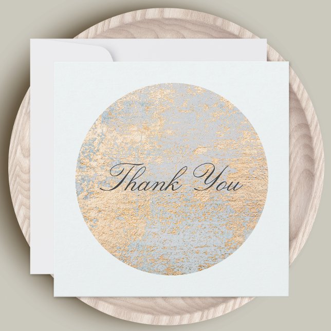 Gold Gray Artistic Abstract Thank You Card (Creator Uploaded)