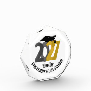 Gold Gray Class of 2027 Graduation Acrylic Award