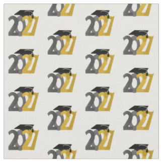 Gold Gray Class of 2027 Graduation Fabric