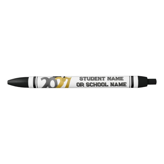 Gold Gray Class of 2027 Graduation  Pen (Front)