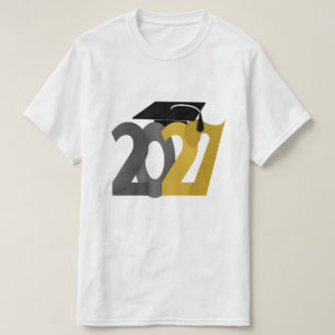 Gold Gray Class of 2027 Graduation T-Shirt