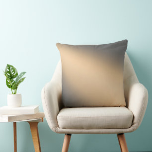 Gold gray ombre moonlight throw pillow