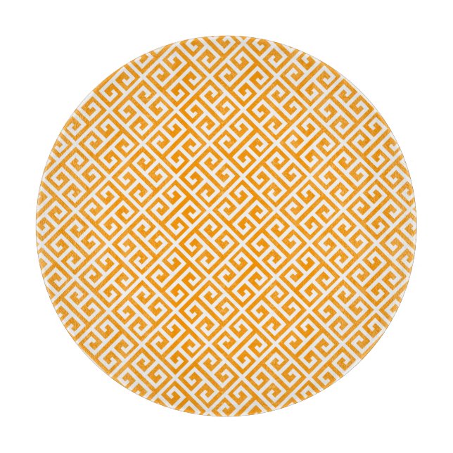 Gold Greek Key Cutting Board (Front)