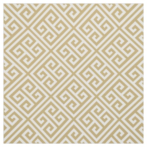 Gold Greek Key Fabric