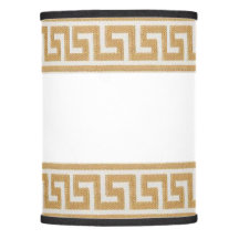 Gold Greek Key on White