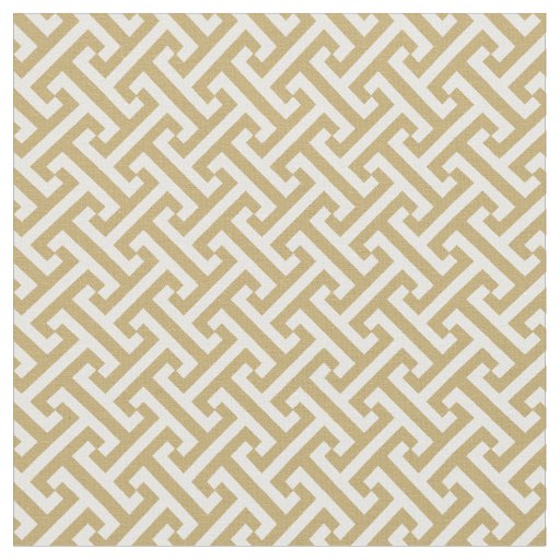 Gold Greek Key Pattern Fabric