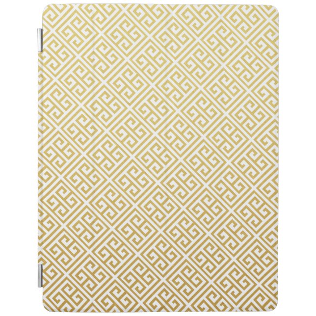 Gold Greek Key Pattern iPad Air Case (Front)