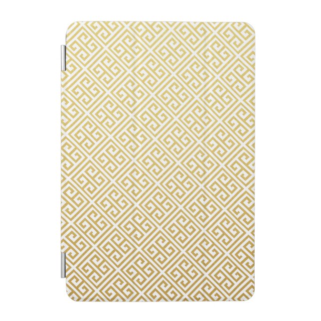 Gold Greek Key Pattern iPad Mini Case (Front)