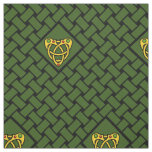 Gold/green/black weave, diamond, Celtic heartknot Fabric