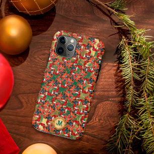 Gold Green Boxer Cute Dog Christmas iPhone 11 Pro Case
