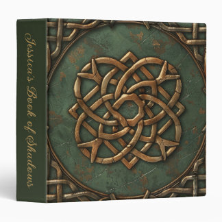Gold & Green Celtic Knot Book of Shadows 3 Ring Binder