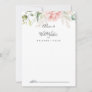 Gold Green Foliage Floral Wedding Well Wishes Advice Card