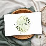 GOLD GREEN FOLIAGE WATERCOLOR  GIFT CERTIFICATE<br><div class="desc">If you need any further customisation please feel free to message me on yellowfebstudio@gmail.com.</div>