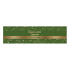 Gold Green Graduation labels personalized