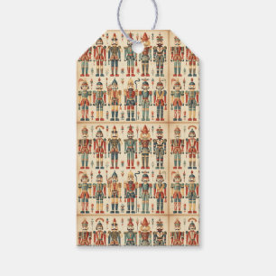 Gold & Green Nutcracker Collage Gift Tags