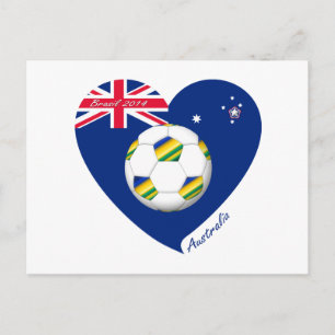 Gold & Green Soccer Team. Fútbol de "AUSTRALIA" Postcard