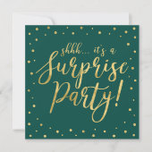 Gold & Green | Surprise 60th Birthday Party Invitation (Front)
