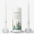 Gold Green Woodland Pine Trees Inspirational