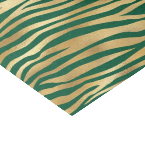  Gold  Green Zebra Stripe Tissue Paper