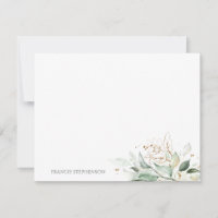 Gold Greenery Elegant Full Names or Couple's Names