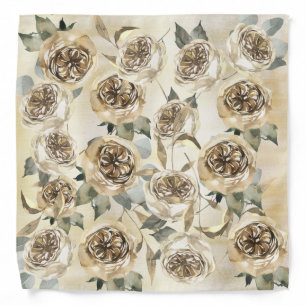 Gold & Greenery Elegant Wedding Pocket Square Bandana