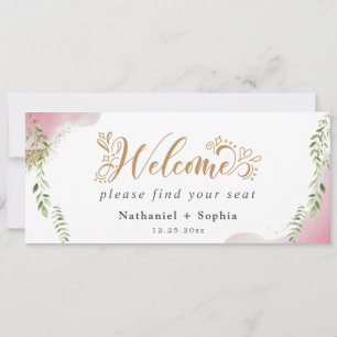Gold Greenery Hanging Seating Chart Header