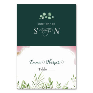 Gold Greenery Printable Wedding Place Cards