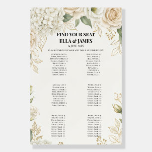 Gold Greenery Seating Chart Sign