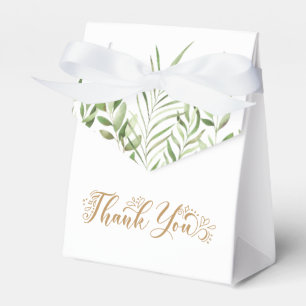 Gold Greenery Watercolor Eucalyptus Wedding Favor Boxes