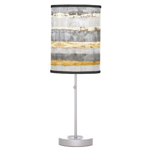 Gold  Grey Abstract Table Lamp