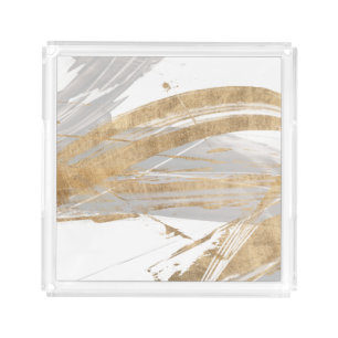 Gold & Grey Acrylic Tray