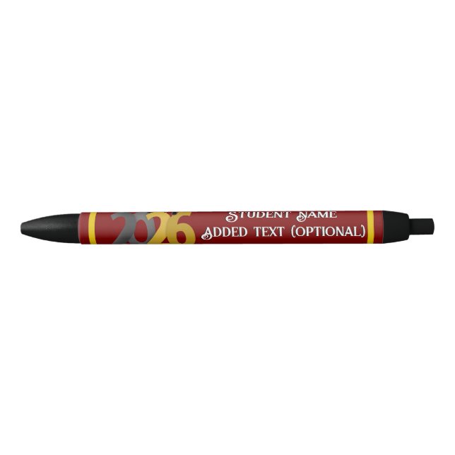 Gold Grey Class of 2026 Graduation  Pen (Front)