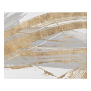 Gold & Grey Faux Canvas Print