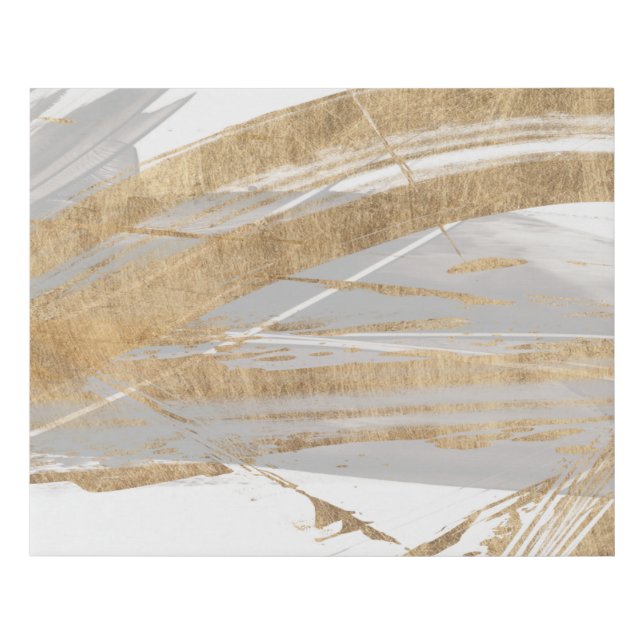 Gold & Grey Faux Canvas Print (Front)