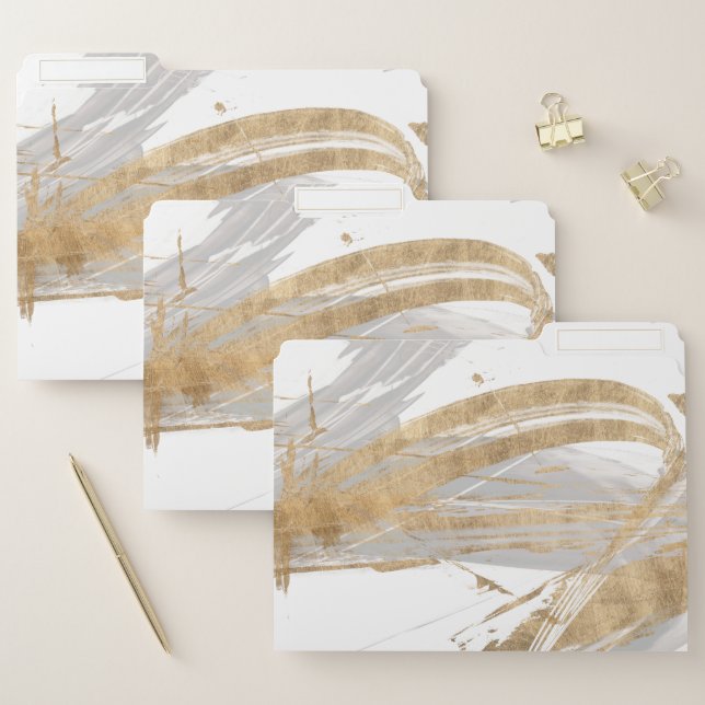 Gold & Grey File Folder (Set)