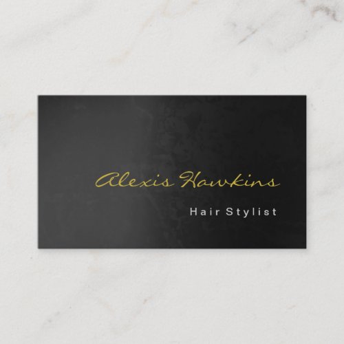 Gold Grey  Hair Style Consultant Makeup Artist Business Card