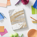 Gold & Grey iPad Pro Cover<br><div class="desc">Gold & Grey II by Studio W. Features grey and gold lines against a white background.</div>