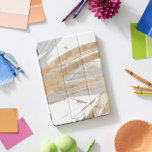 Gold & Grey iPad Pro Cover<br><div class="desc">Gold & Grey II by Studio W. Features grey and gold lines against a white background.</div>