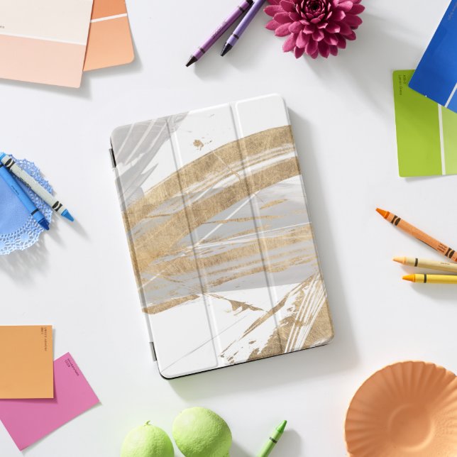 Gold & Grey iPad Pro Cover (Desk)