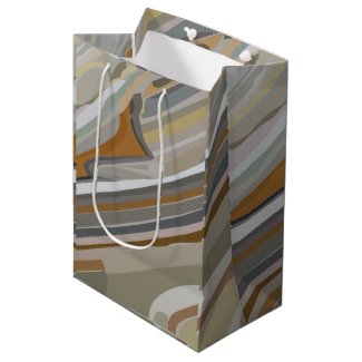 Gold Grey Marble Stone Stripes Pattern